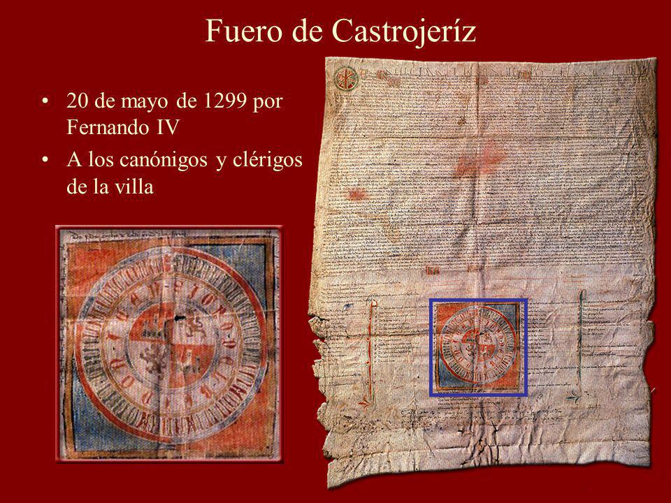 Fuero de Castrojeríz 20 de mayo de 1299 por Fernando IV