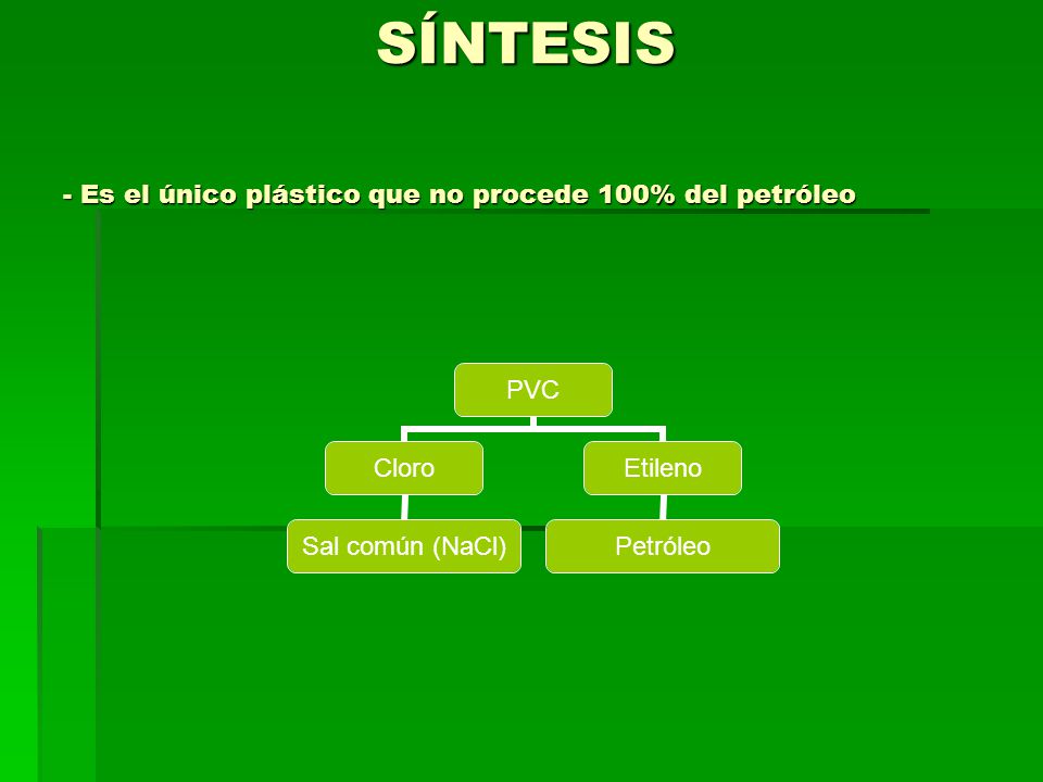 SÍNTESIS - Es el único plástico que no procede 100% del petróleo