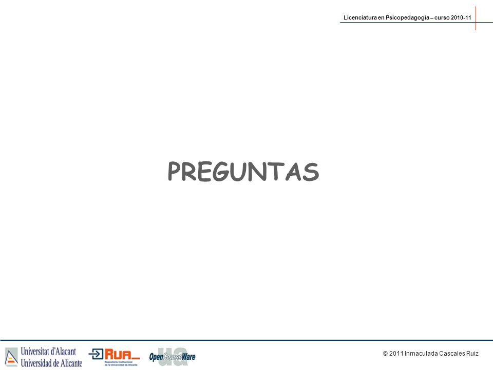© 2011 Inmaculada Cascales Ruiz