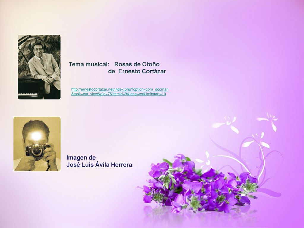 Tema musical: Rosas de Otoño de Ernesto Cortázar