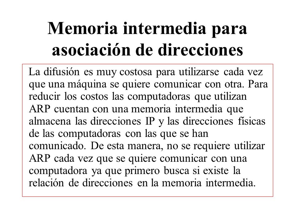 Memoria intermedia para asociación de direcciones