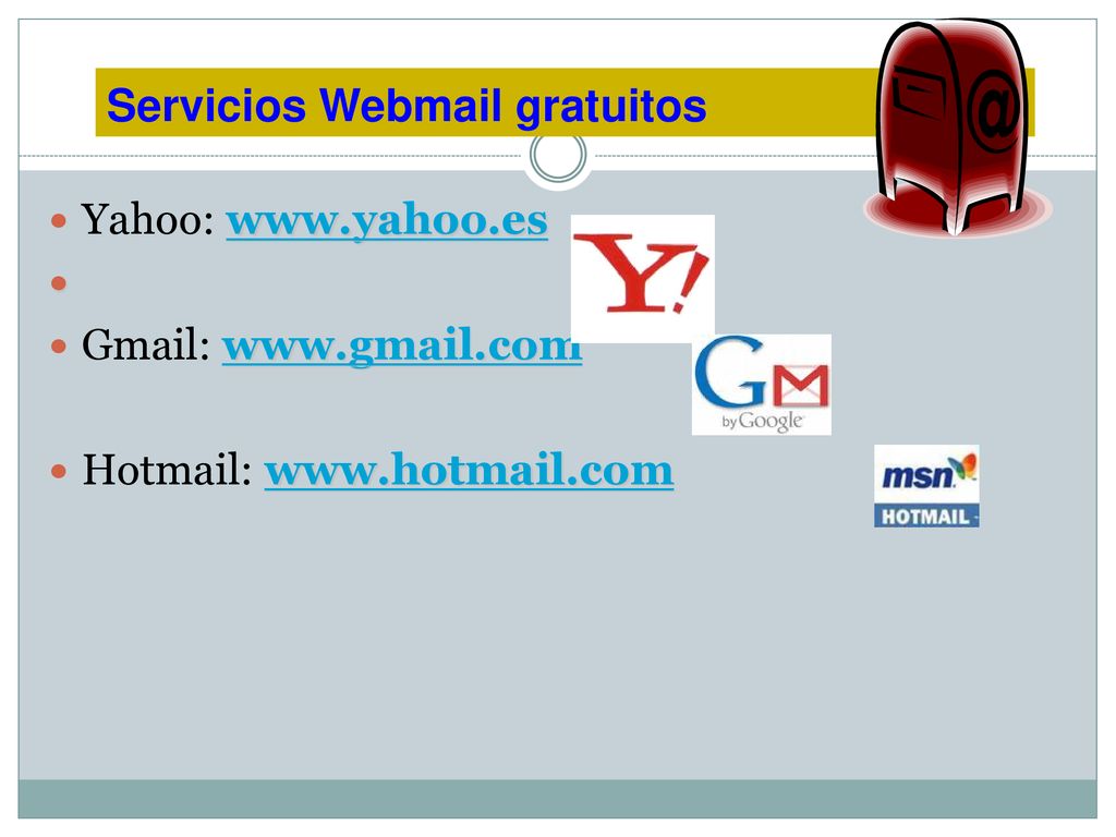 Servicios Webmail gratuitos