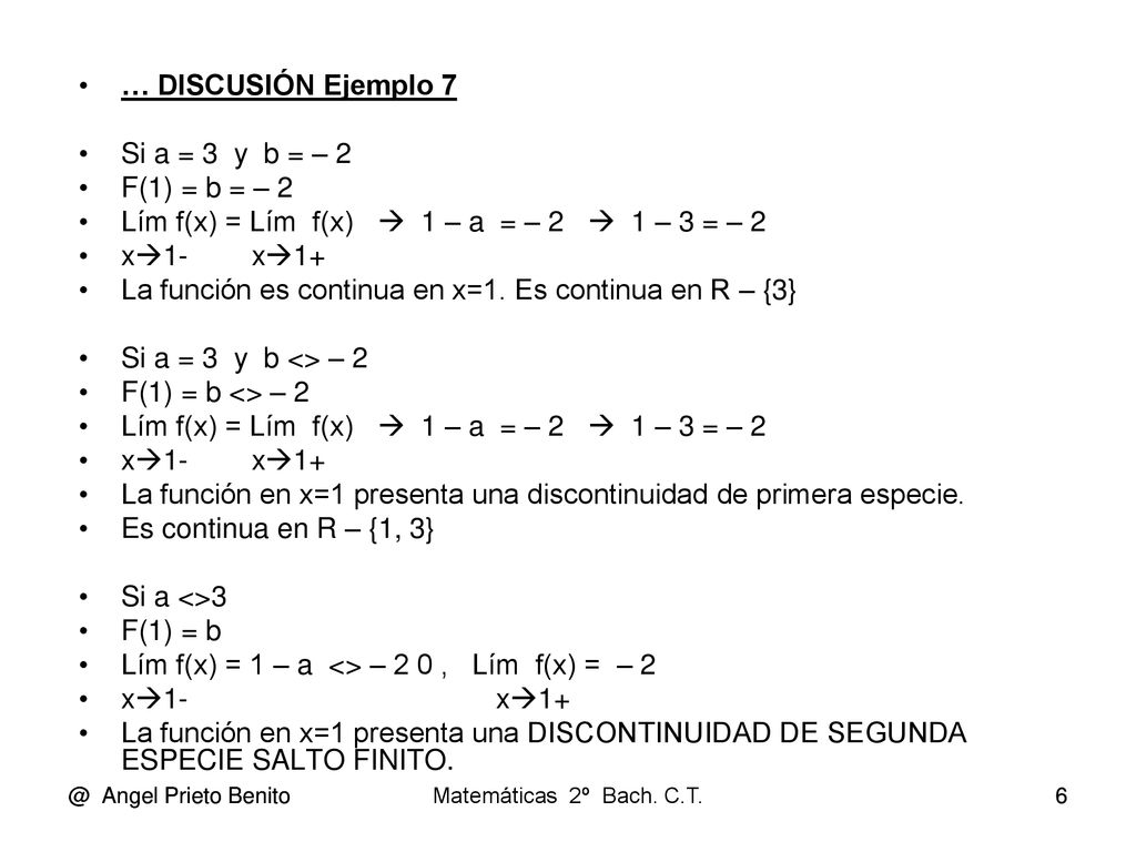 Lím f(x) = Lím f(x)  1 – a = – 2  1 – 3 = – 2 x1- x1+