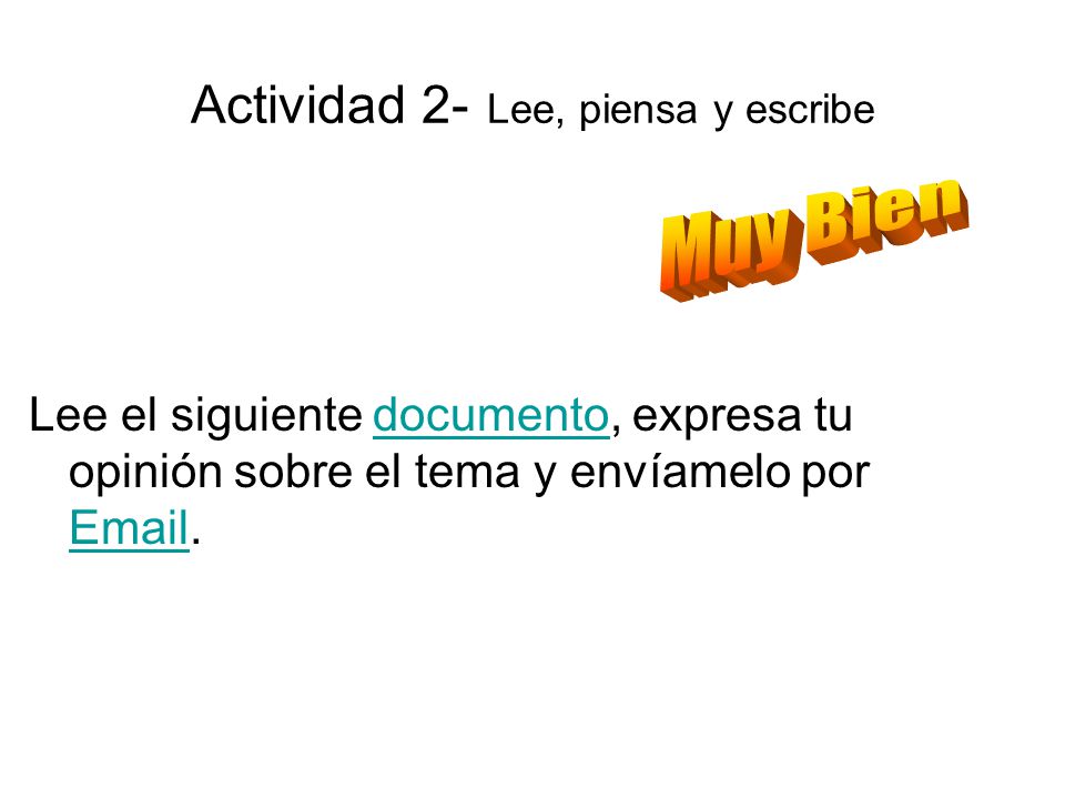Actividad 2- Lee, piensa y escribe
