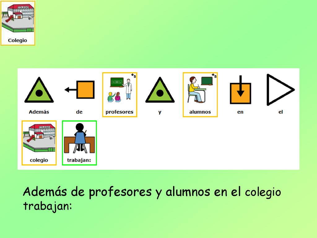 Además de profesores y alumnos en el colegio trabajan: