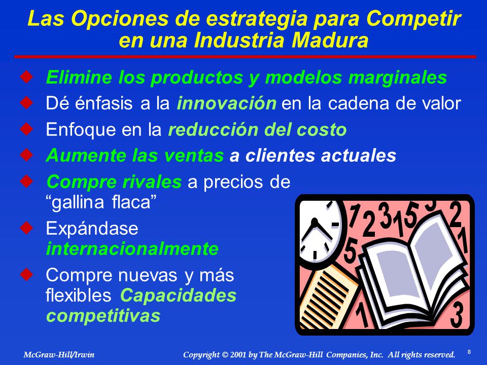 Las Opciones de estrategia para Competir en una Industria Madura