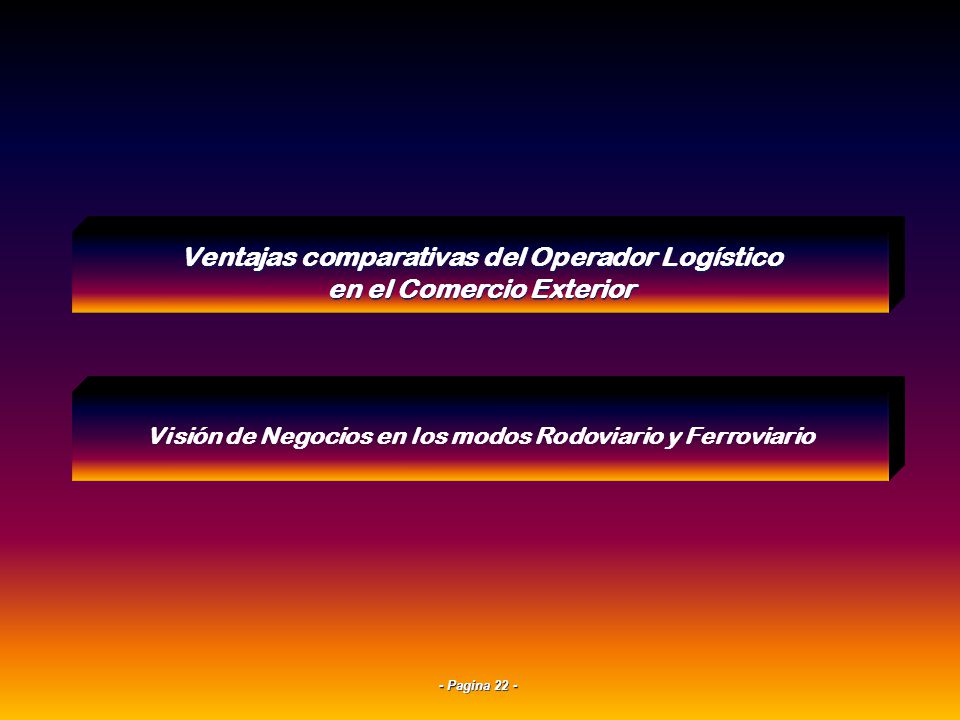 Ventajas comparativas del Operador Logístico en el Comercio Exterior