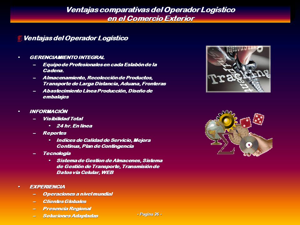 Ventajas comparativas del Operador Logistico en el Comercio Exterior