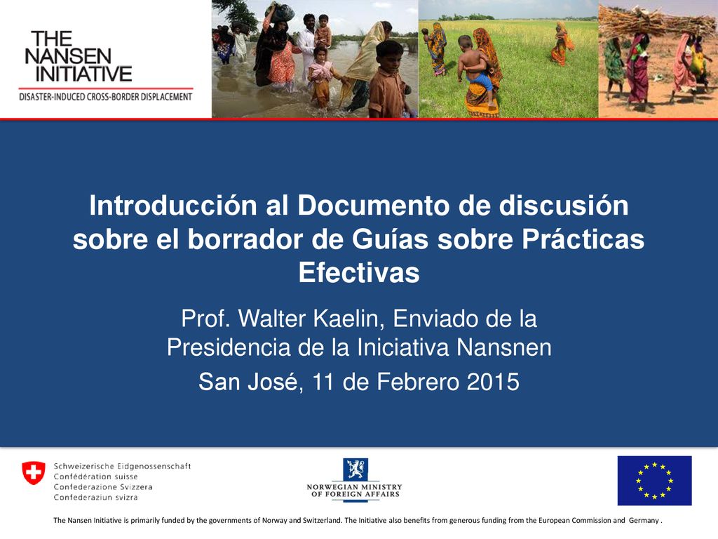 Introducción al Documento de discusión sobre el borrador de Guías sobre Prácticas Efectivas