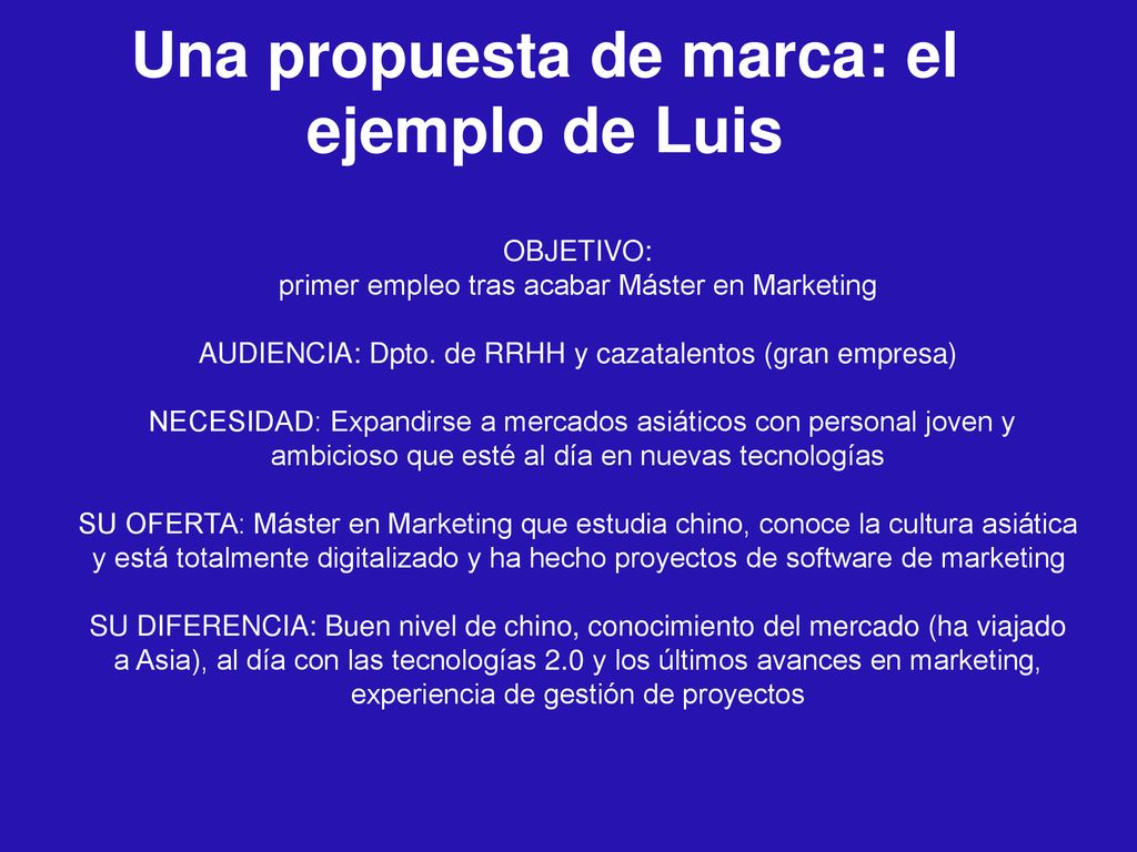 Una propuesta de marca: el ejemplo de Luis