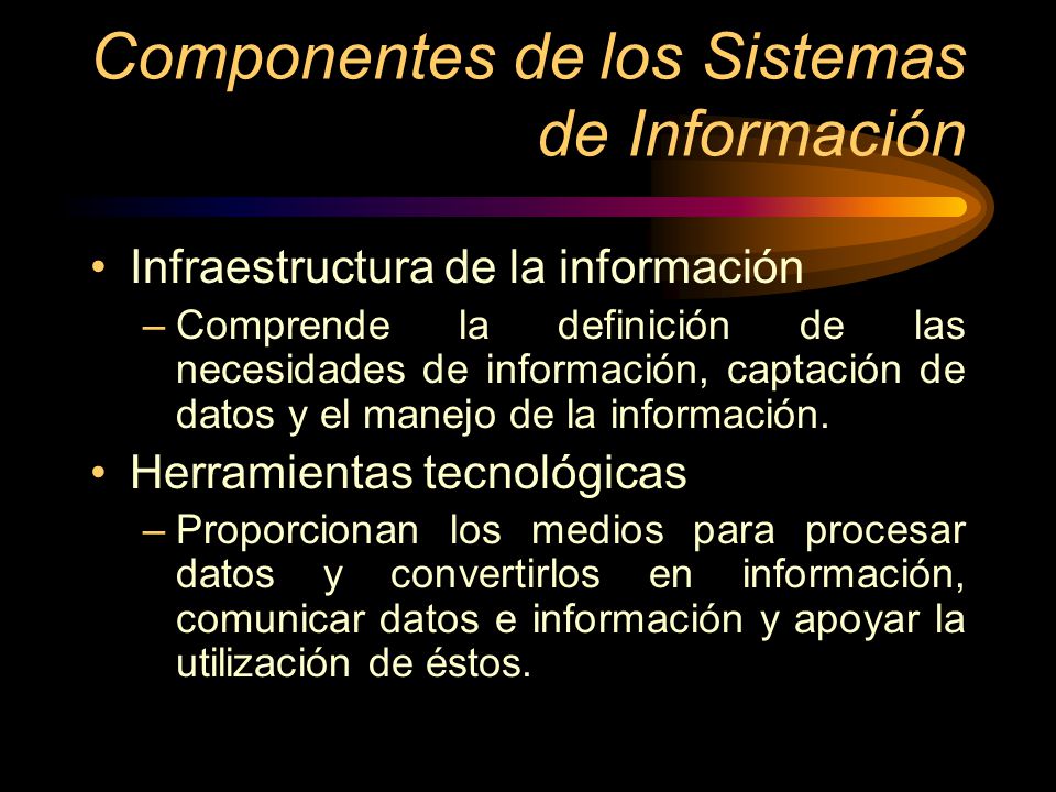 Componentes de los Sistemas de Información