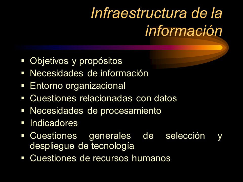 Infraestructura de la información