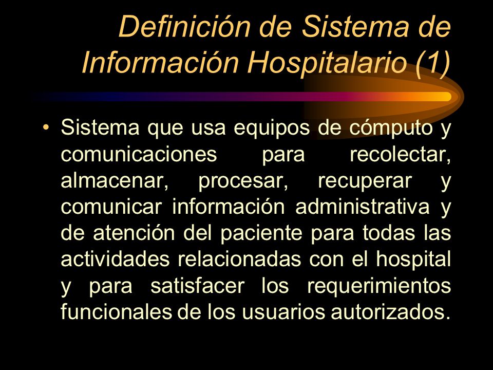 Definición de Sistema de Información Hospitalario (1)