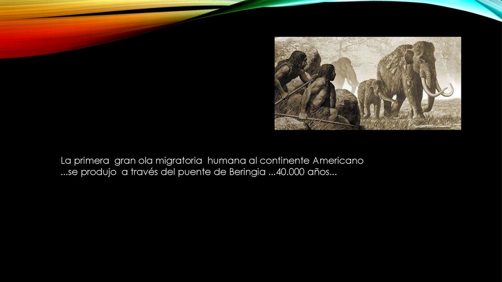 La primera gran ola migratoria humana al continente Americano
