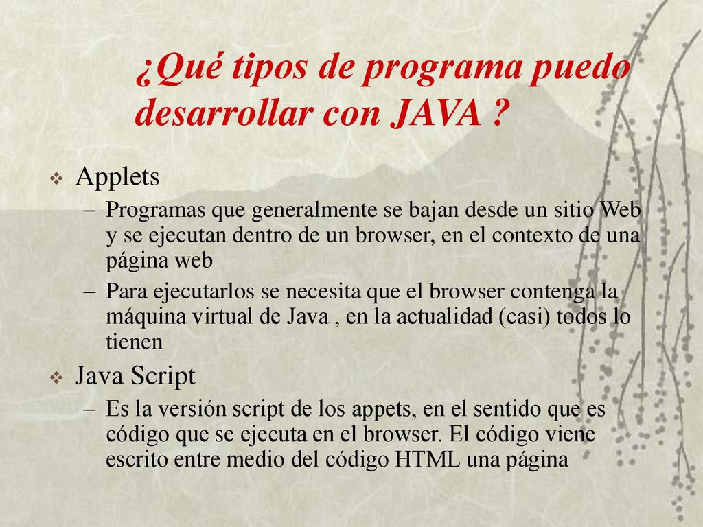 ¿Qué tipos de programa puedo desarrollar con JAVA