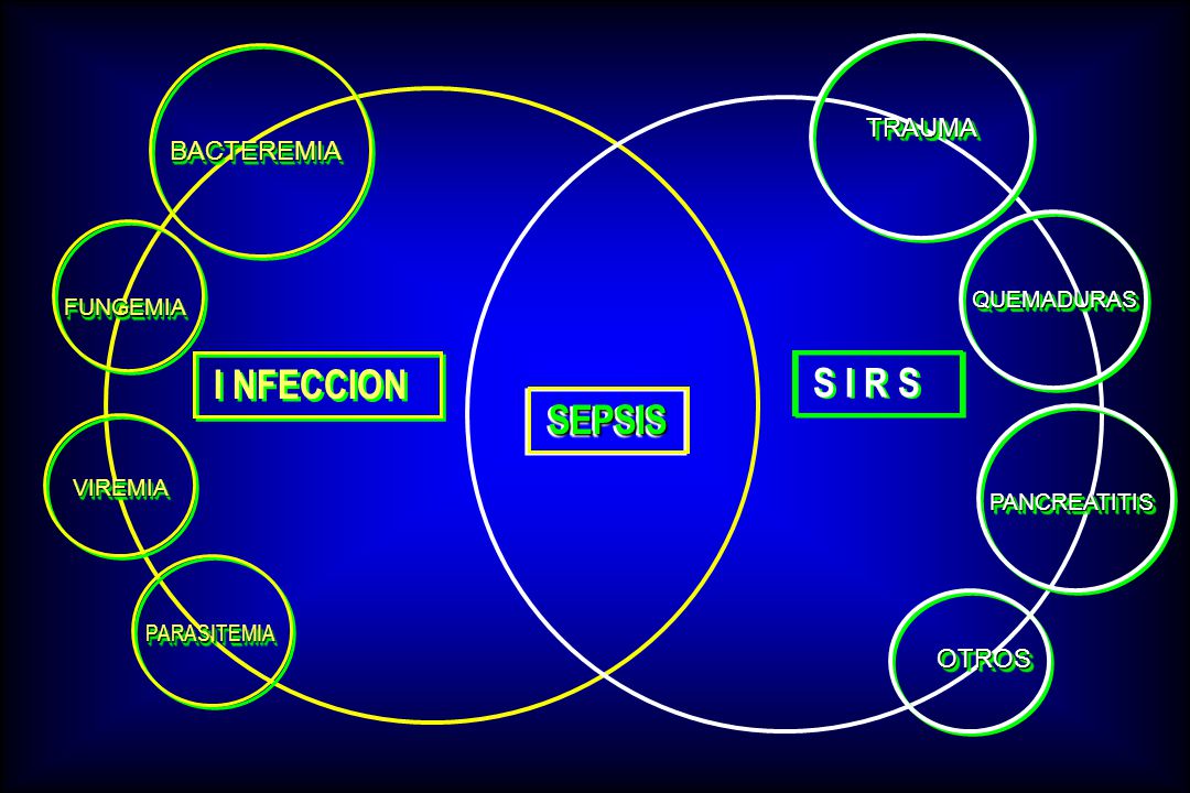 I NFECCION S I R S SEPSIS TRAUMA BACTEREMIA OTROS QUEMADURAS FUNGEMIA
