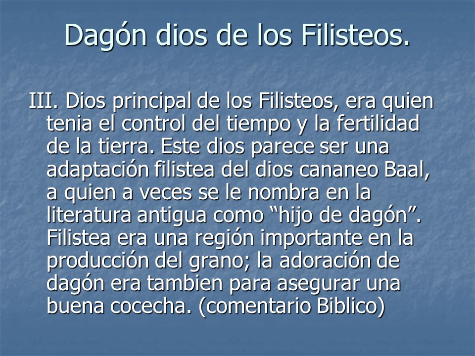Dagón dios de los Filisteos.