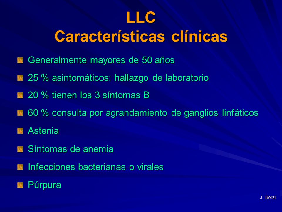 LLC Características clínicas