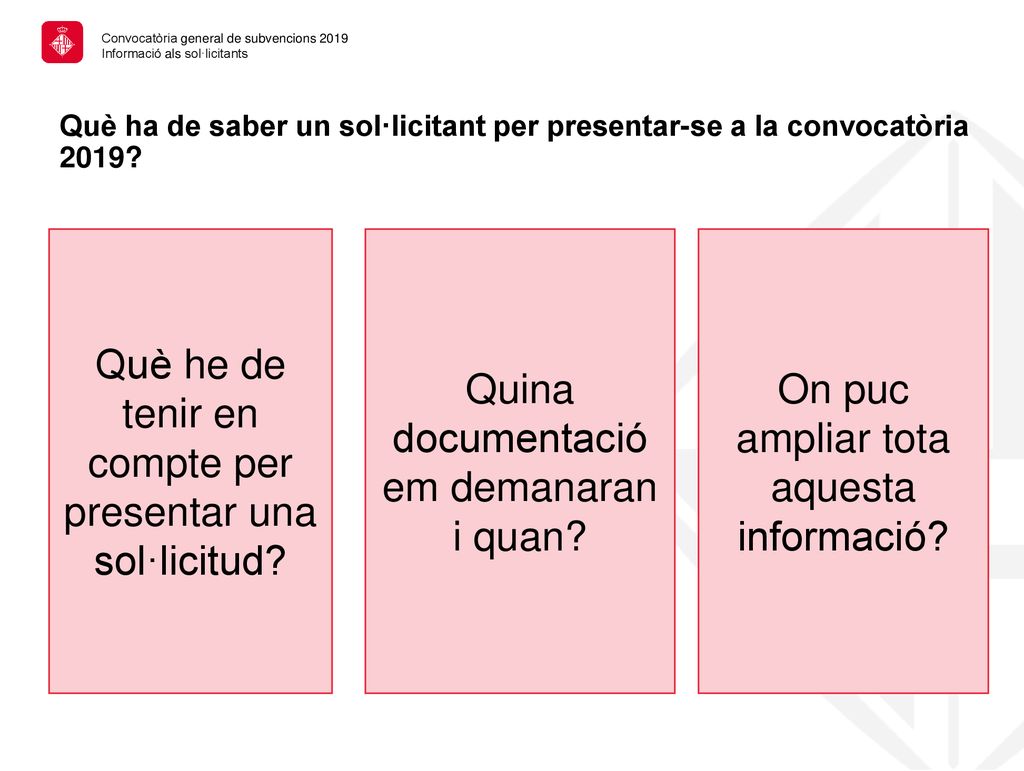 Què he de tenir en compte per presentar una sol·licitud