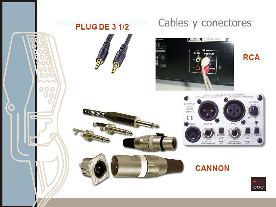 Cables y conectores PLUG DE 3 1/2 RCA CANNON