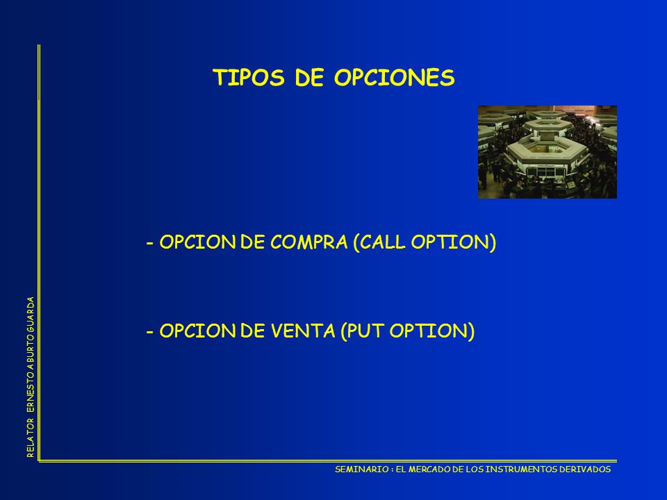 TIPOS DE OPCIONES - OPCION DE COMPRA (CALL OPTION)