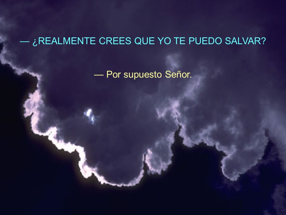 — ¿REALMENTE CREES QUE YO TE PUEDO SALVAR