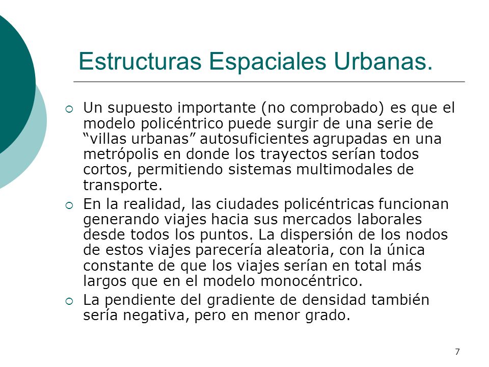 Estructuras Espaciales Urbanas.