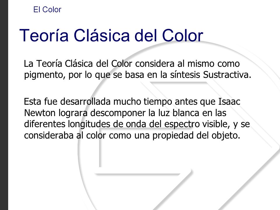 Teoría Clásica del Color