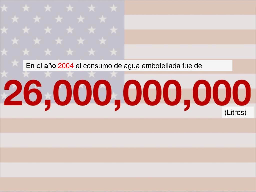 En el año 2004 el consumo de agua embotellada fue de