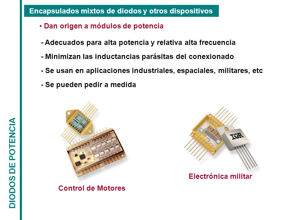 DIODOS DE POTENCIA Encapsulados mixtos de diodos y otros dispositivos