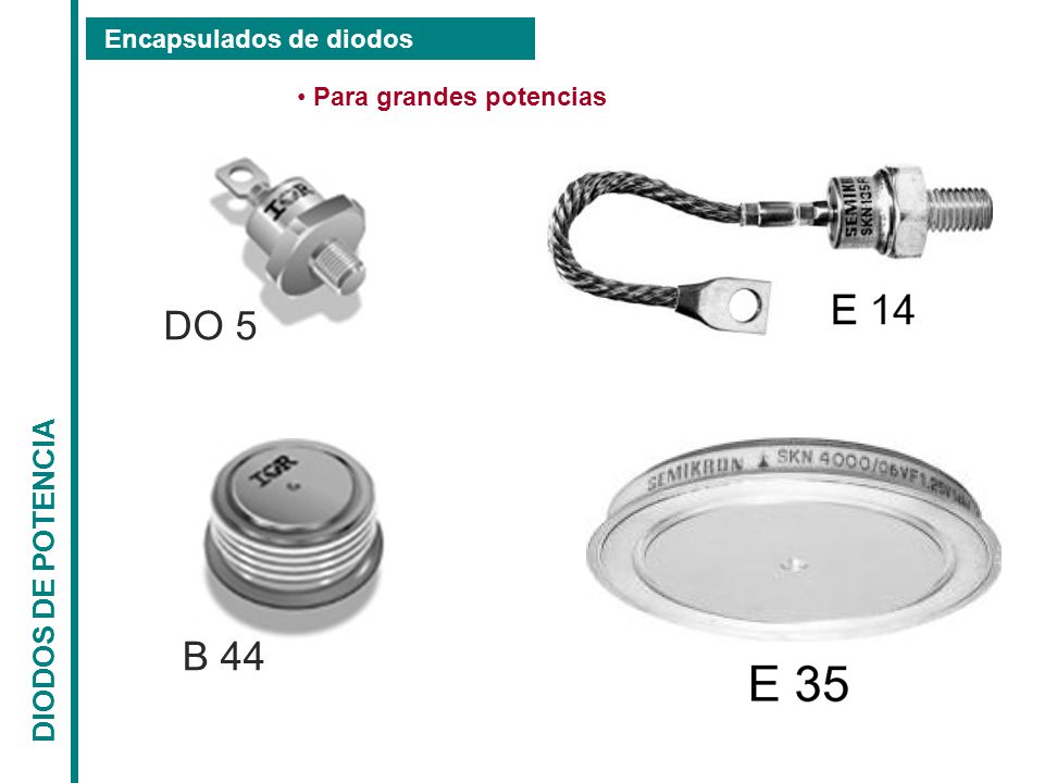 DO 5 B 44 DIODOS DE POTENCIA Encapsulados de diodos