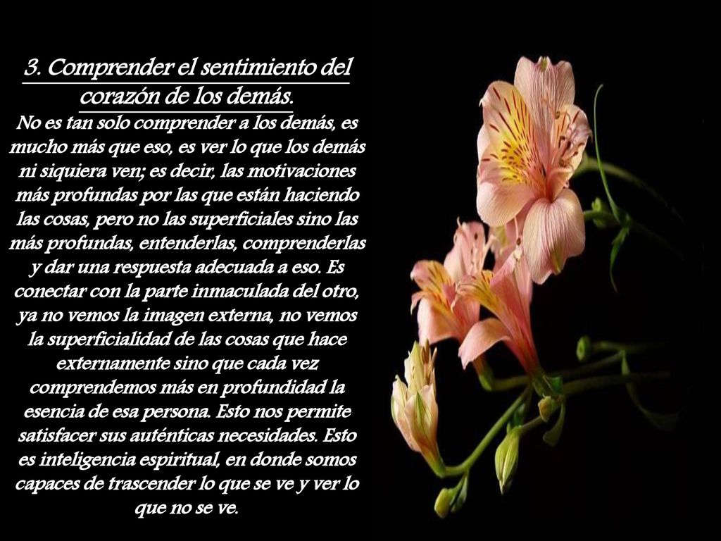3. Comprender el sentimiento del corazón de los demás.
