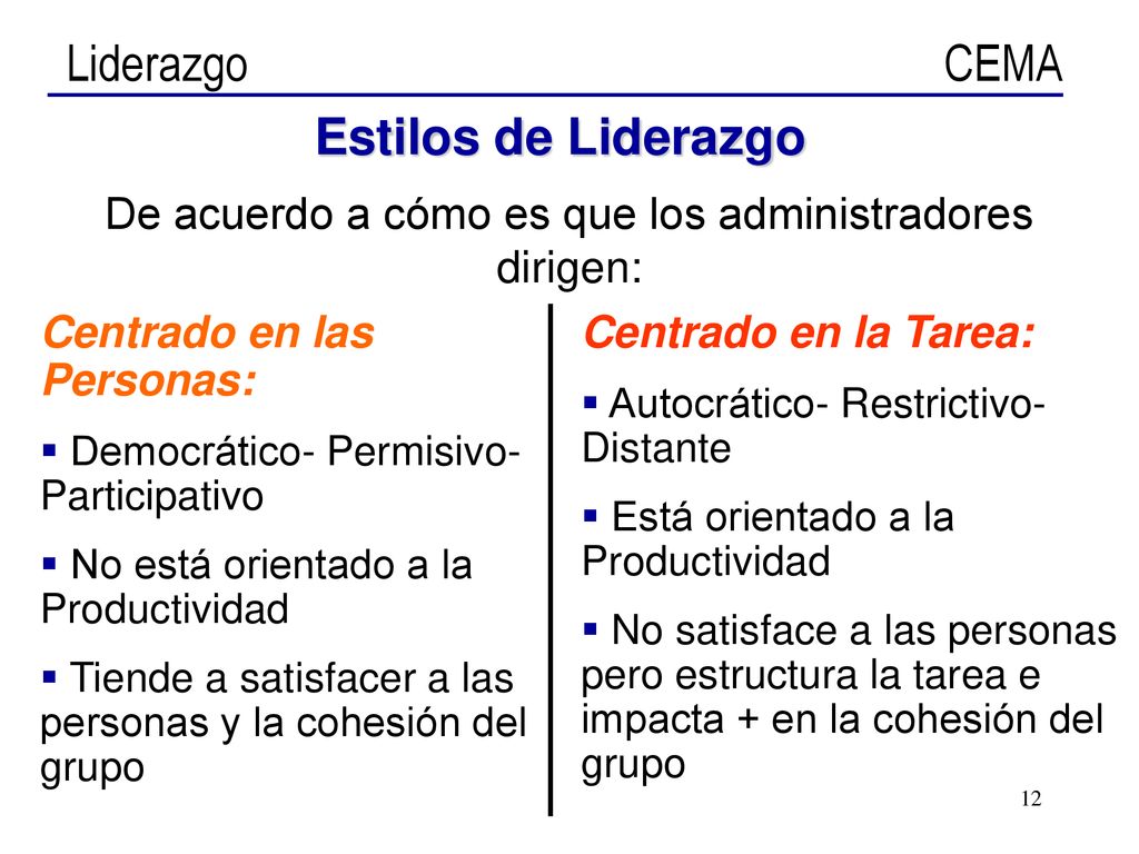 De acuerdo a cómo es que los administradores dirigen:
