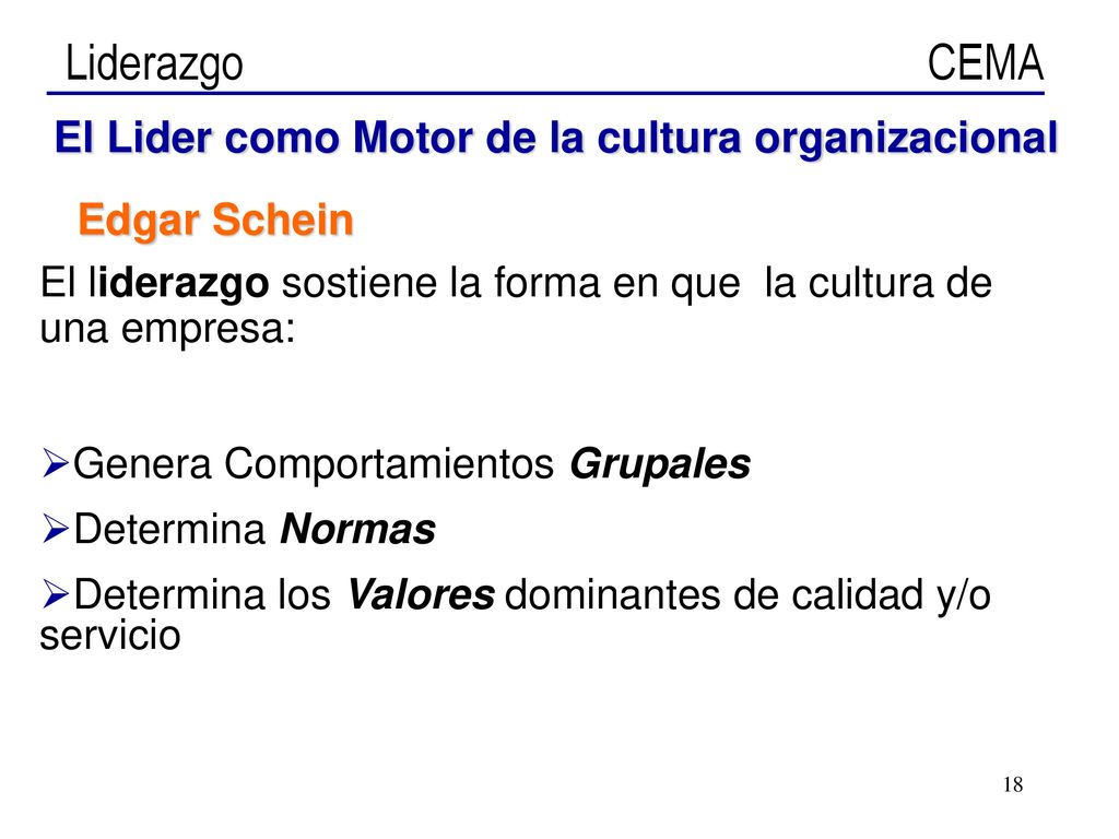 El Lider como Motor de la cultura organizacional