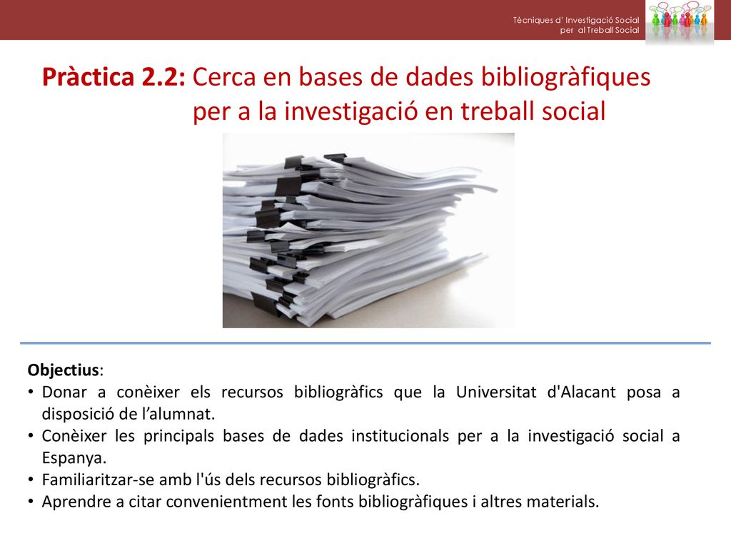 Pràctica 2.2: Cerca en bases de dades bibliogràfiques per a la investigació en treball social