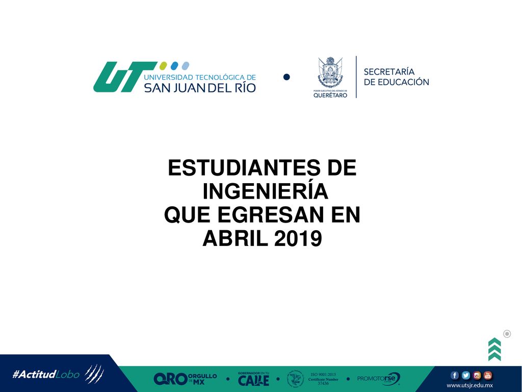 ESTUDIANTES DE INGENIERÍA. QUE EGRESAN EN. ABRIL ESTUDIANTES DE. INGENIERÍA. QUE EGRESAN EN.