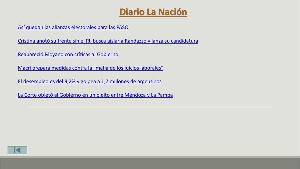 Diario La Nación Así quedan las alianzas electorales para las PASO