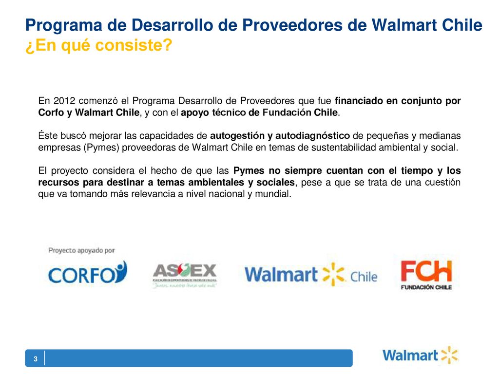 Programa de Desarrollo de Proveedores de Walmart Chile ¿En qué consiste