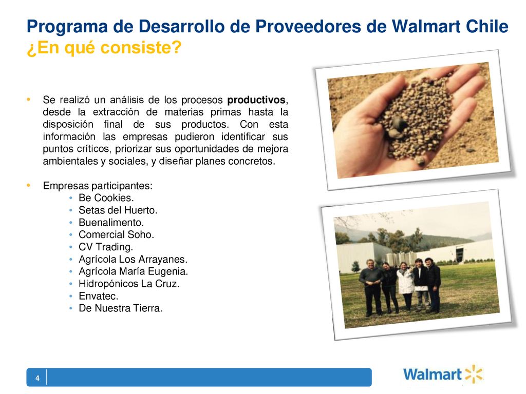 Programa de Desarrollo de Proveedores de Walmart Chile ¿En qué consiste