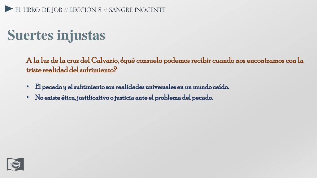 El libro de Job // Lección 8 // Sangre inocente