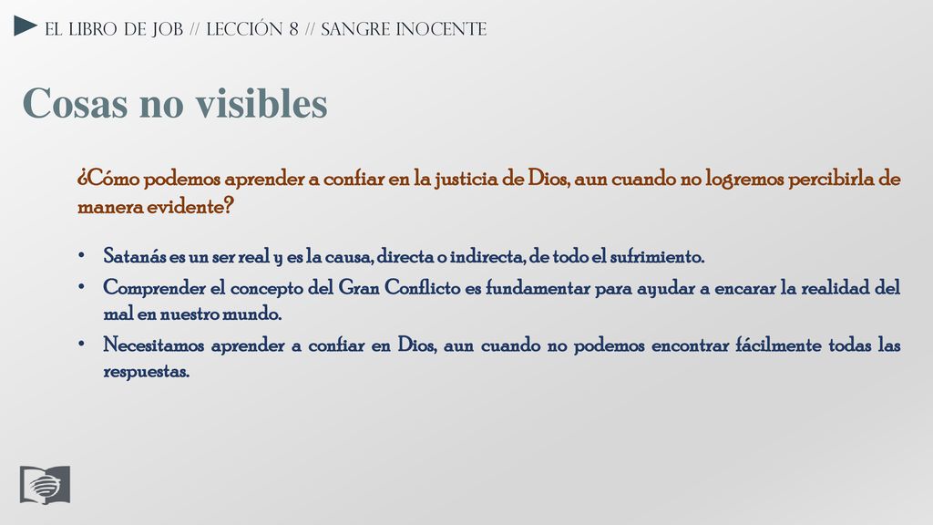 El libro de Job // Lección 8 // Sangre inocente