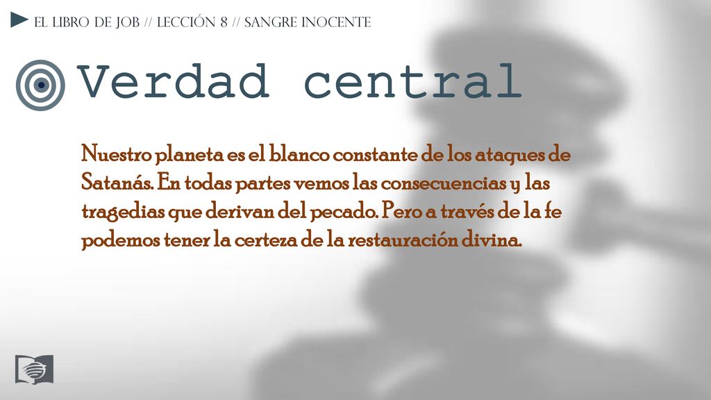 El libro de Job // Lección 8 // Sangre inocente