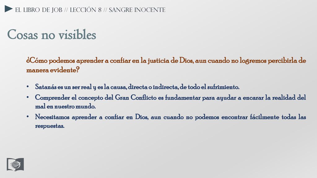 El libro de Job // Lección 8 // Sangre inocente