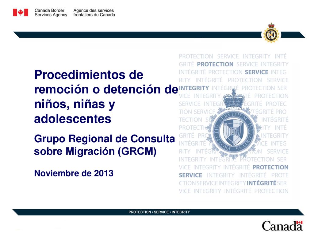 Procedimientos de remoción o detención de niños, niñas y adolescentes
