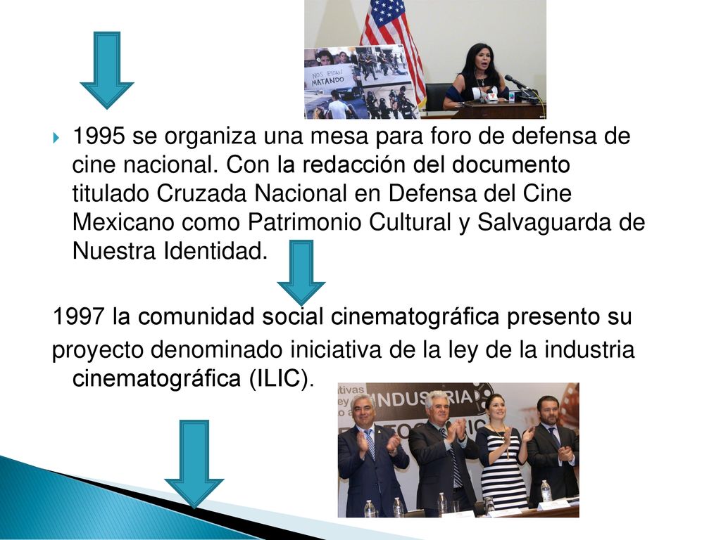 1995 se organiza una mesa para foro de defensa de cine nacional