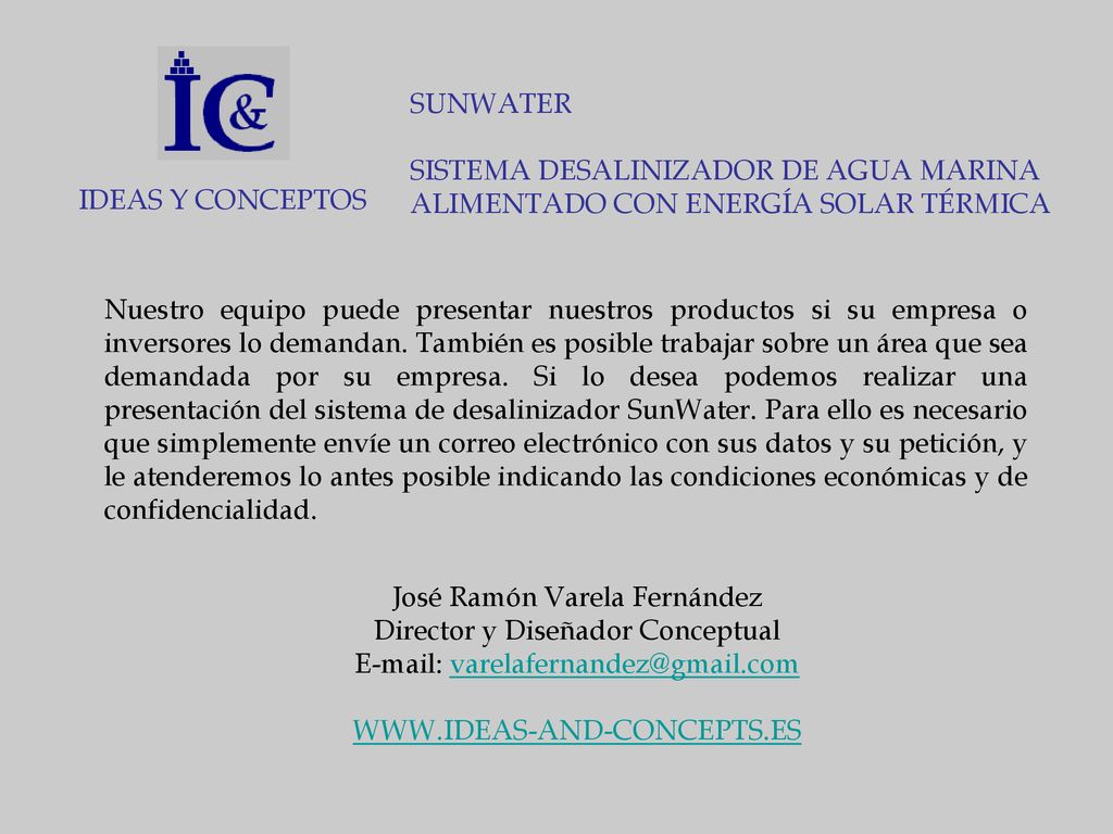 José Ramón Varela Fernández Director y Diseñador Conceptual