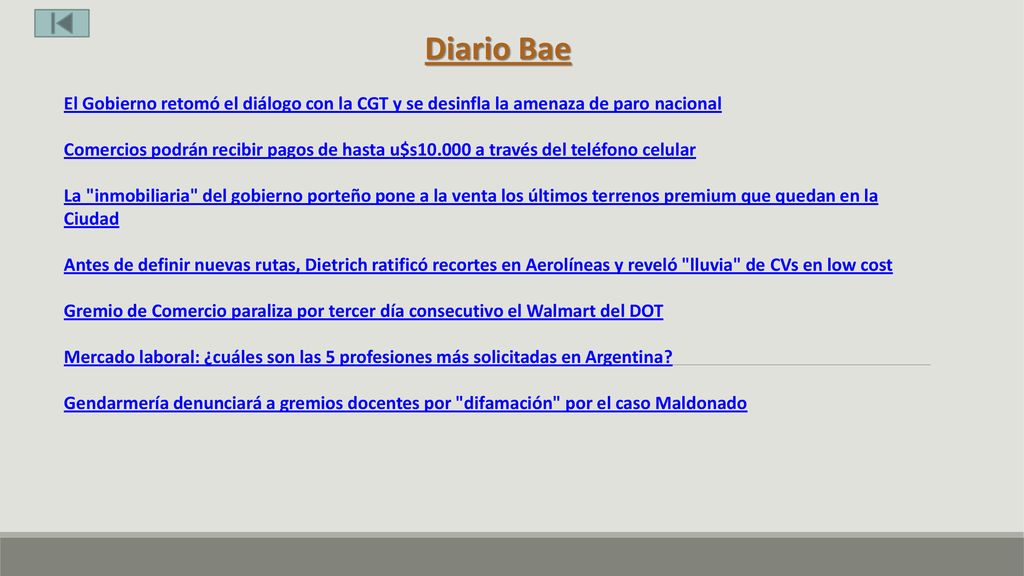 Diario Bae El Gobierno retomó el diálogo con la CGT y se desinfla la amenaza de paro nacional.