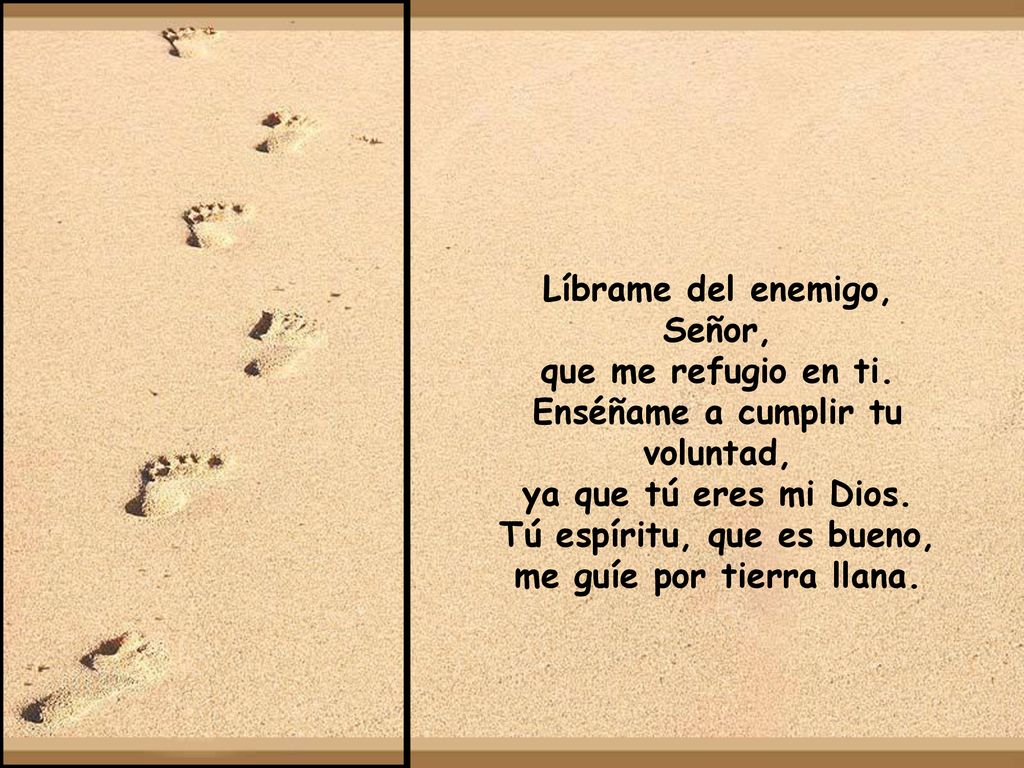 Líbrame del enemigo, Señor, que me refugio en ti