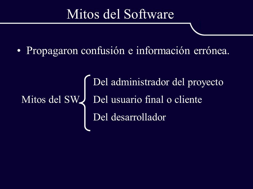 Mitos del Software Propagaron confusión e información errónea.