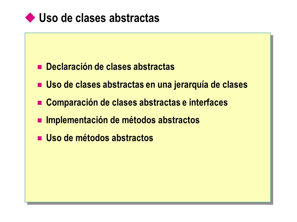 Uso de clases abstractas